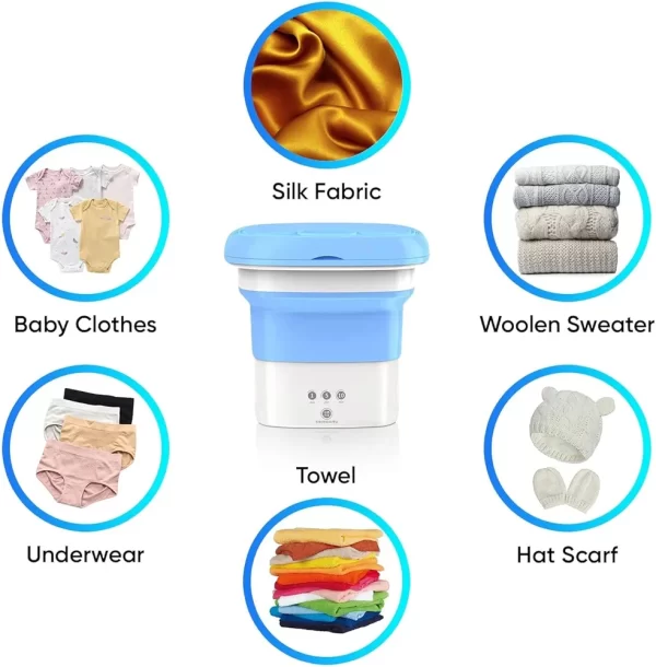 Portable Mini Foldable Washer and Spin Dryer - Image 2